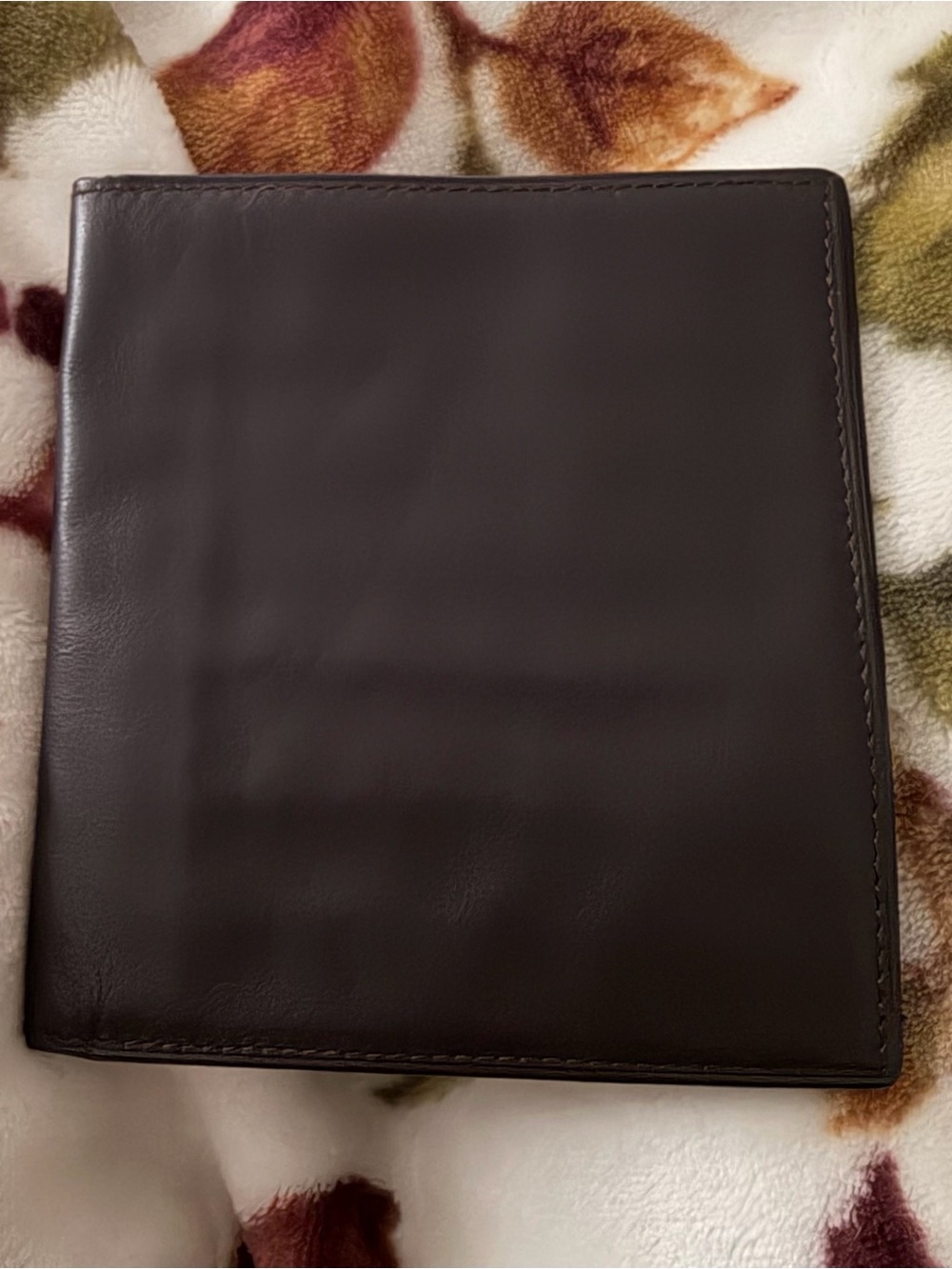 Brown Italian leather bifold wallet